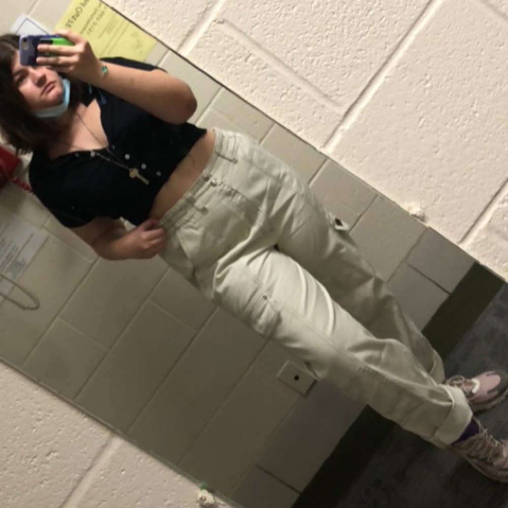 Women’s Cream Carpenter Pants